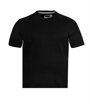 Büyük Beden Siyah Basic T-Shirt