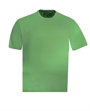 Büyük Beden Erkek Yeşil Basic T-Shirt